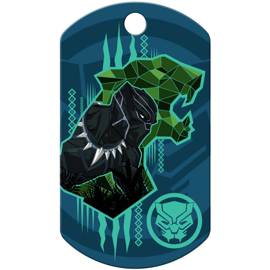 MARVEL Black Panther Spirit Green Pet ID Tag, Large Military
