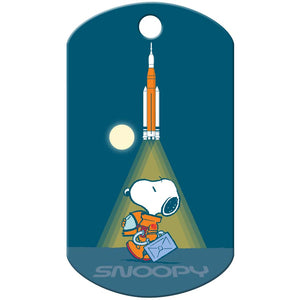Peanuts Space Rocket, Military Shape Pet ID Tag