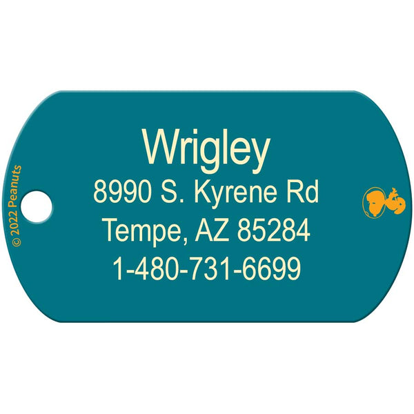 Peanuts Space Galaxy Military Shape Pet ID Tag