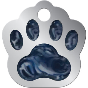 Blue Marble Paw Pet ID Tag, Small