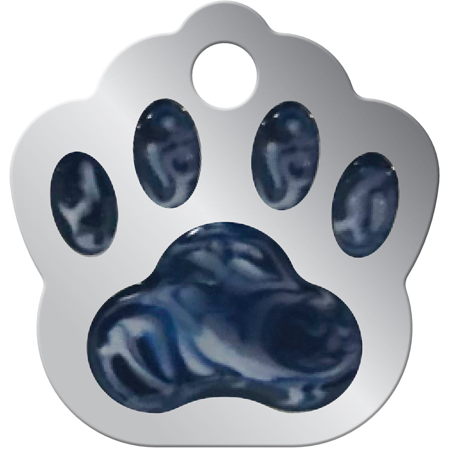 Blue Marble Paw Pet ID Tag, Small