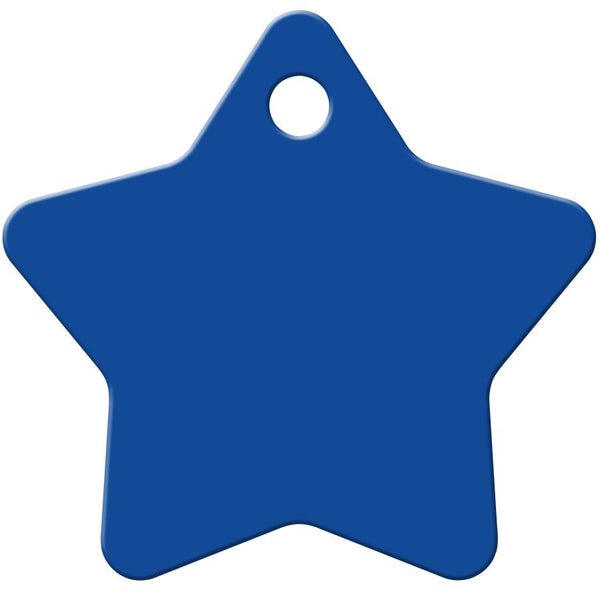 Anodized Aluminum Large Star Pet ID Tag