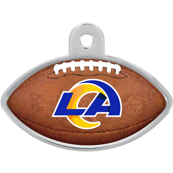 LA Rams Dog Tag, Football Shape