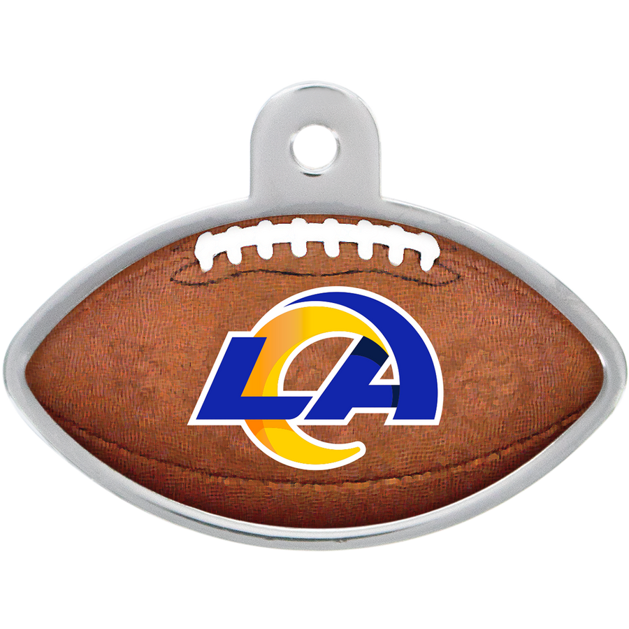 LA Rams Dog Tag, Football Shape