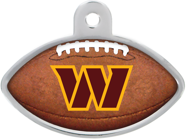 Washington Commanders Pet ID Tag, Football Shape