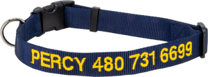 Nylon Pet Collar Navy Blue