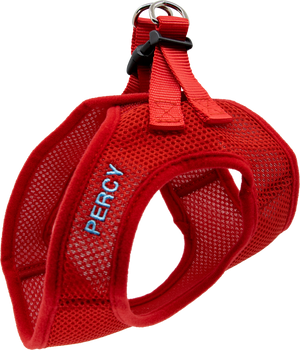 Personalized Mesh Pet Harness Red