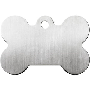 Medium Bone Shape Dog Tag with Plated Brass