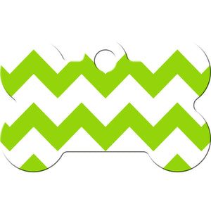 Chevron Dog Tag, Small Bone