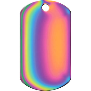 Rainbow Military Dog ID Tags