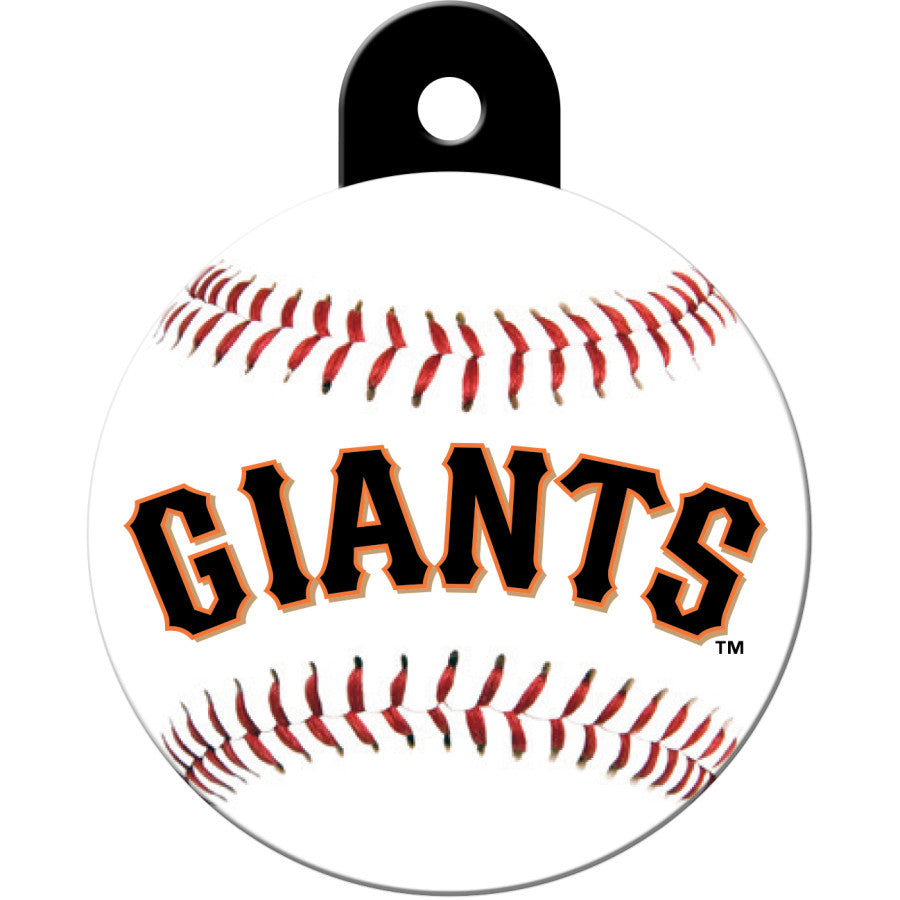 Quick-Tag San Francisco Giants MLB Personalized Engraved Pet ID Tag, 1 1/4 W X 1 1/2 H, Large, Black