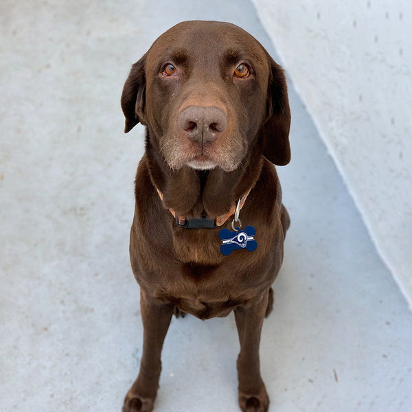 LA Rams Dog Tag, Medium Bone