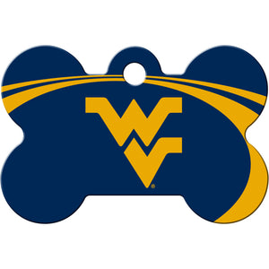 West Virginia Mountaineers Dog Tag, Medium Bone