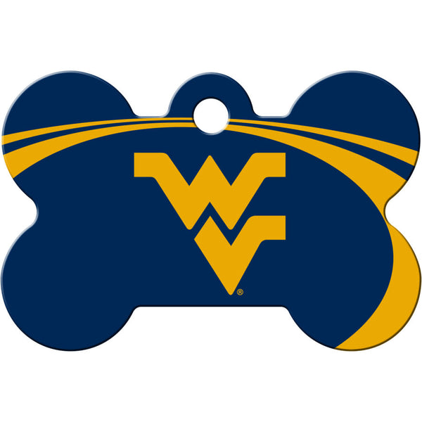 West Virginia Mountaineers Dog Tag, Medium Bone
