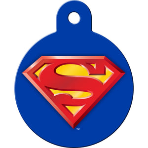 Superman Pet ID Tag, Large Circle