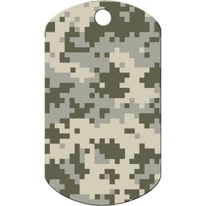 Camo Dog Tags, Military Shape