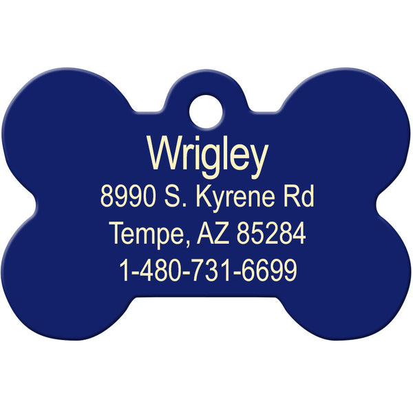 Union Jack Flag Dog Tag, Medium Bone