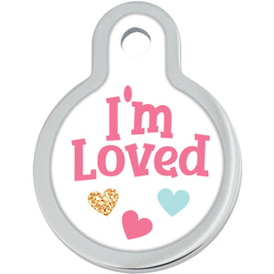 I'm Loved Pet Tag, Small Circle