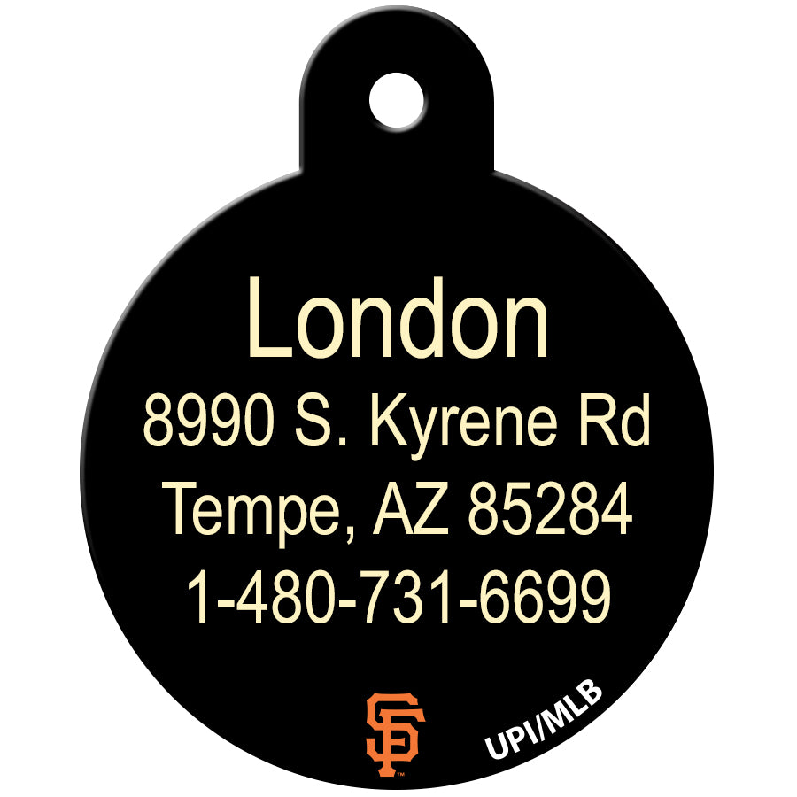 San Francisco Giants Pet ID Tag for Dogs and Cats