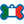 Italian Flag Dog Tag, Medium Bone