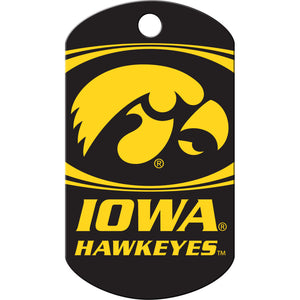 Iowa Hawkeyes Dog Tag, Military Shape