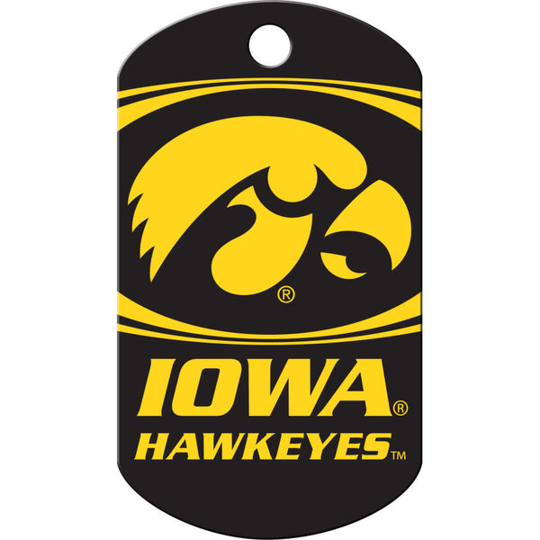 Iowa Hawkeyes Dog Tag, Military Shape