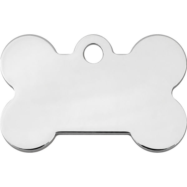 Small Bone Shape Dog Tag with Plated Brass