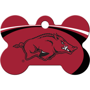 Arkansas Razorbacks Dog Tag, Medium Bone