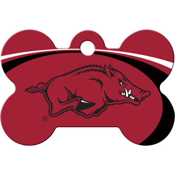 Arkansas Razorbacks Dog Tag, Medium Bone