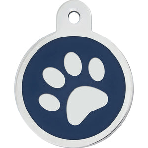 Large Dog Tag with Paw Print 