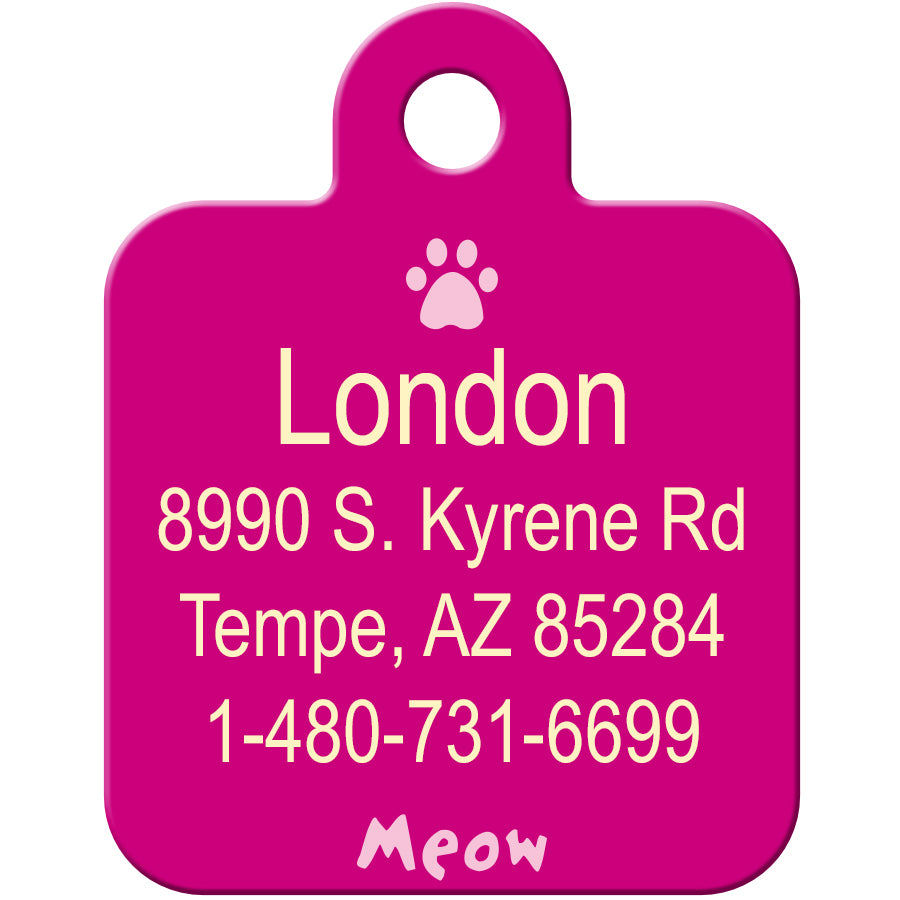 Meow Cat ID Tag