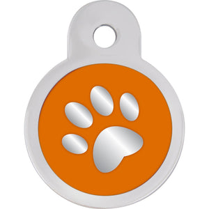 Small Dog Tag with Paw Print