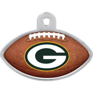 Green Bay Packers Dog Tag, Football Shape