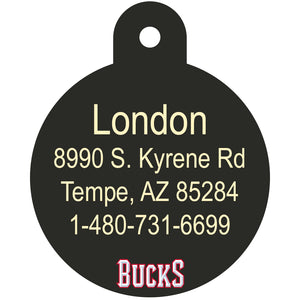 Milwaukee Bucks Pet ID Tag for Dogs and Cats