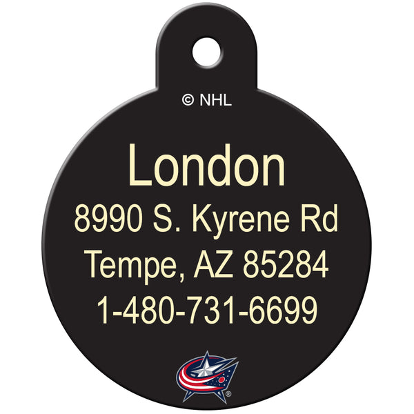 Columbus Blue Jackets Pet ID Tag for Dogs and Cats