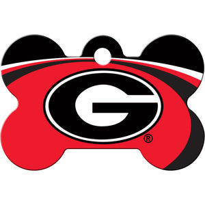 Georgia Bulldogs Dog Tag, Medium Bone