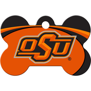 Oklahoma State Cowboys Dog Tag, Medium Bone