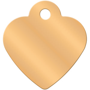 Small Heart Shape Dog Tag Front Back
