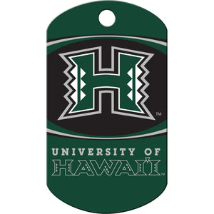 Hawaii Warriors Dog Tag, Military Shape