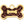 Small Bone Shape Pet ID Tag with Gold Detail