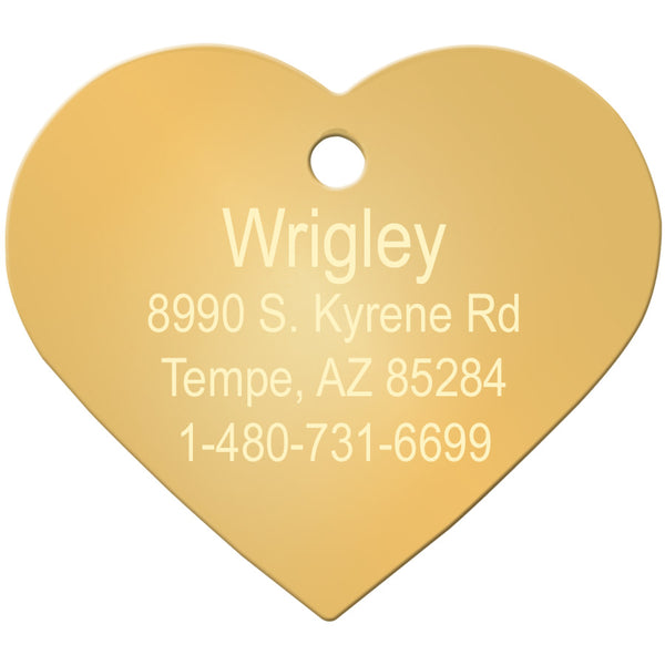 Large Heart Shape Dog Tag