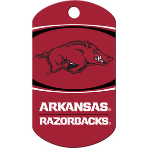 Arkansas Razorbacks Dog Tag, Military Shape