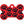 Red and Black Paw Print Dog Tag