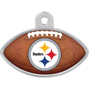 Pittsburgh Steelers Dog Tag, Football Shape