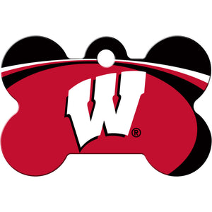 Wisconsin Badgers Dog Tag, Medium Bone