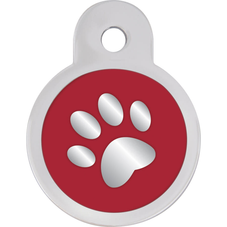 Small Dog Tag with Paw Print