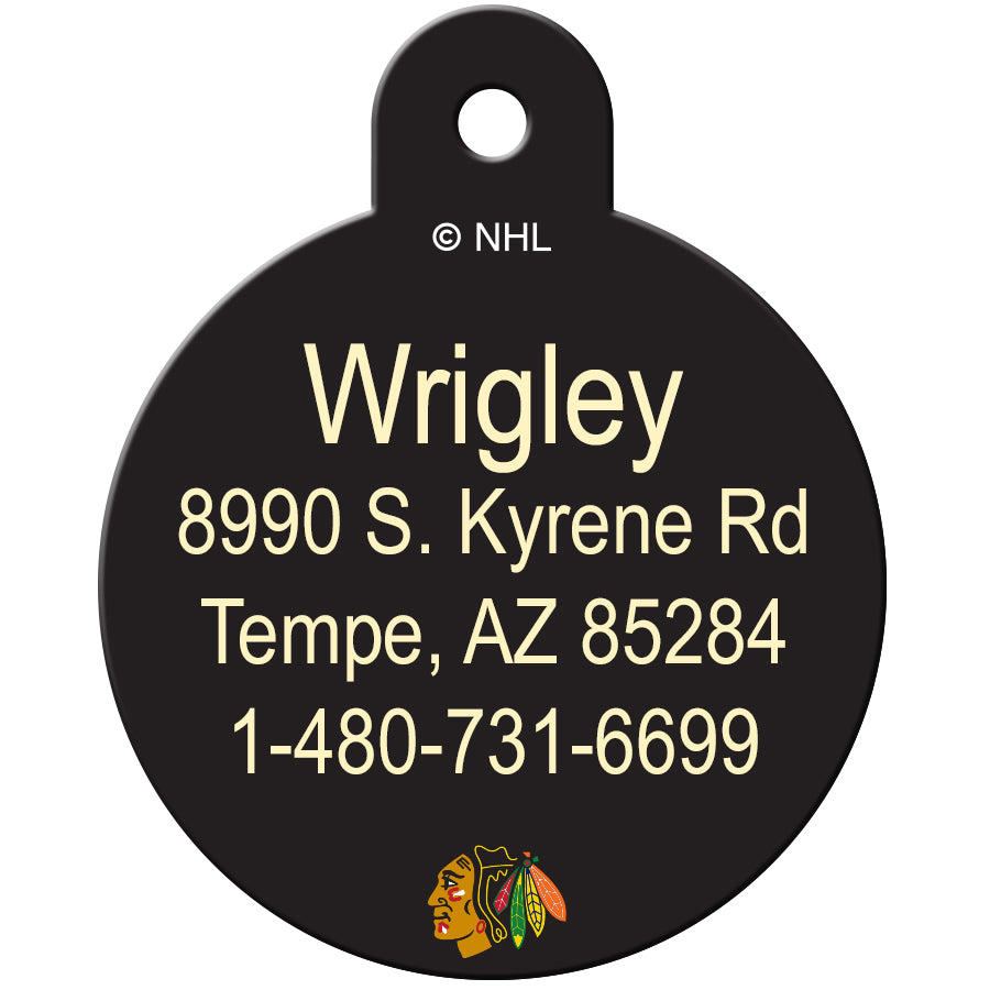 Chicago Blackhawks Pet ID Tag for Dogs and Cats
