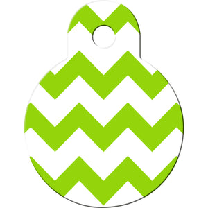Chevron Pet ID Tag, Small Circle
