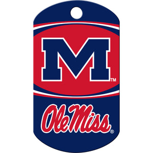 Mississippi Rebels Dog Tag, Military Shape