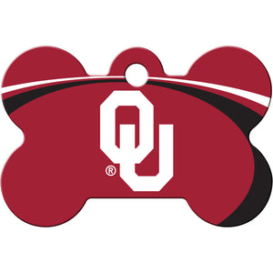 Oklahoma Sooners Dog Tag, Medium Bone